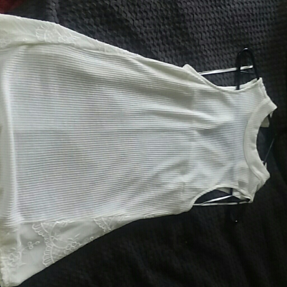 White lace summer blouse